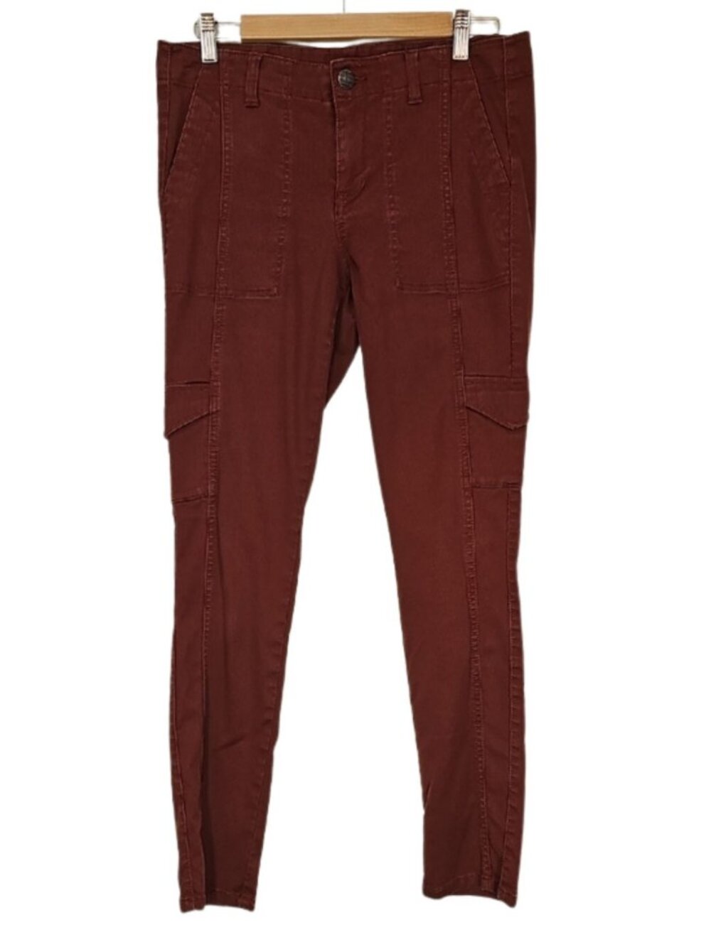 CAbi The Drifter Skinny Cargo Pants Corduroy Sz 10 Academia Dark Feminine - Picture 2 of 10